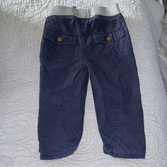 Rorie Whelan Navy fleece lined pants. 18 months. Drawstring with pockets. - Picture 6 of 9